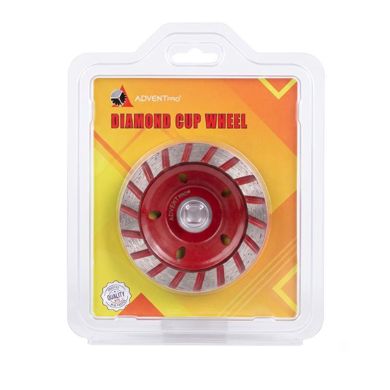 ADVENTPRO Red Diamond Cup Wheel - Heavy Duty Grinding for Concrete, Stone & Masonry - Image 3